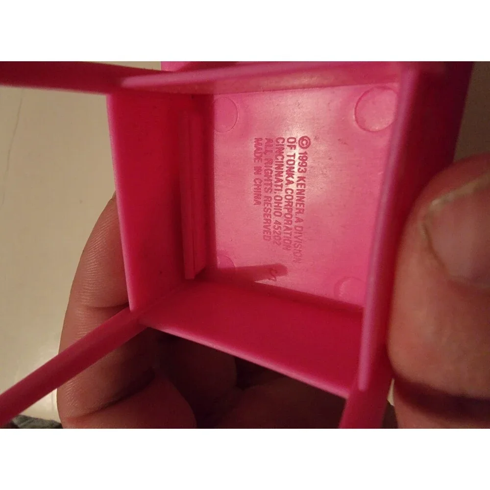 Littlest Pet Shop Vintage Pink Grooming Table W/ Mirror 1993 Kenner Replacement